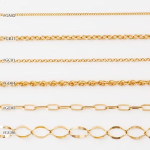 Japón personalizado señoras joyería de moda cadenas collares en 18K 14K 10K oro sólido puro - Product Image 2