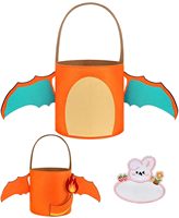 Panier de rangement mini en feutre non tissé, pliable, écologique, design personnalisé, seau cadeau portable, jouets pour enfants, Pâques, fête