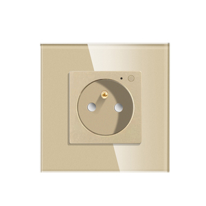 Chống Scratch Glass Khung nhà thông minh điện tường ổ cắm tiêu chuẩn Pháp phong cách Châu Âu cắm <span class=keywords><strong>Wifi</strong></span> tuya Ổ cắm ổ cắm thông minh 16A - Product Image 4
