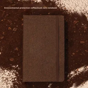 Cuaderno Ecológico A5 con Cubierta de Corcho y Encuadernación de Posos de Café, Personalizable con Logotipo, Set de Regalo Empresarial - Product Image 1