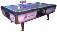 Table de jeu de hockey sur air à monnayeur de haute qualité, économique et fantastique, avec base en acier inoxydable chromé et plateau en fibre de verre