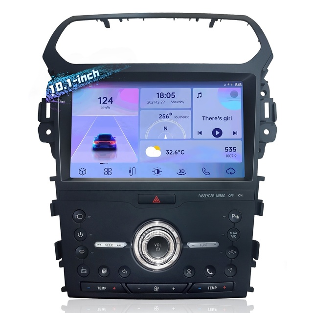 10 Inch Android Car Head Unit Touch Screen with Wireless CarPlay Android Auto Infotainment System for Ford Explorer 2011-2019
