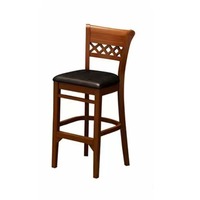 Mobilier pour hôtel et restaurant Chaise pivotante en bois massif Chaise haute rétro Tabouret de bar