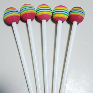 Wholesale Colorful Rainbow <b>Plastic</b> Drumsticks with Soft Sponge Heads Percussion Accessories Toy for Music Teaching & Performance - Product Image 2
