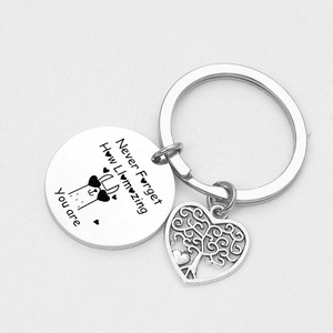Llavero de Llama Inspirador de Acero Inoxidable, Llaveros con la Frase 'Nunca olvides cuántamente eres increíble', Llavero Motivacional de Alpaca - Product Image 2