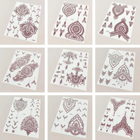 Autocollant de tatouage au henné blanc personnalisé OEM, écologique, non toxique, pour le corps, le visage, la mariée, la main, le dos, imperméable, temporaire, personnalisé