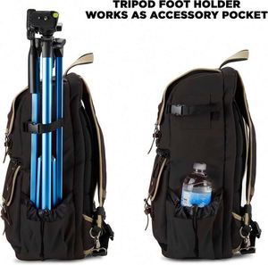 Free Sample Photography Backpack Case for Camera and <b>Laptop</b> with 15.6 inch <b>Laptop</b> Space, Accessory Storage, Tripod <b>Holder</b> - Product Image 4