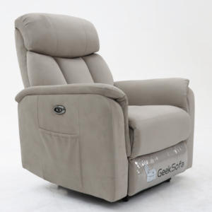 Geeksofa Fauteuils électriques en tissu microfibre à vendre à des prix bas Beige <span class=keywords><strong>Fauteuil</strong></span> inclinable motorisé avec charge Type-C - Product Image 1