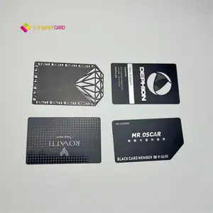YTS新しいホットカスタマイズロゴメタルビジネスマットブラックカード/304ステンレス鋼メタルカード