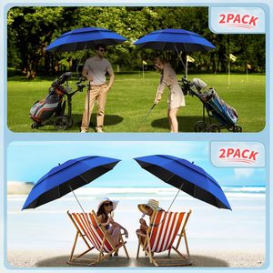 Nouveau pare-soleil extérieur de Protection UV manuelle pour voyage Camping plage avec <span class=keywords><strong>pince</strong></span> de chaise pliante parapluie à <span class=keywords><strong>pince</strong></span> amovible rond - Product Image 4