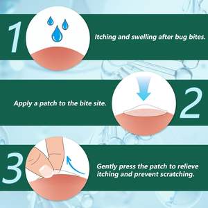 Parches para Aliviar la Picazón de Picaduras de Insectos para Niños - 60 Unidades, Esenciales para Viajes y Campamentos, Adhesivos para Aliviar la Picazón de <span class=keywords><strong>Mosquitos</strong></span> e Insectos - Product Image 3