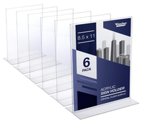 Transparent Acrylique Signe Titulaire Table Titulaire Menu Carte Stand Acrylique Présentoir Pour Bureau Magasin Restaurant