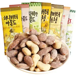 Großhandel 35g Korean Seasoned Mixed Flavor Geröstete Mandel Cashew Walnuss Nüsse Natürlicher süßer Geschmack Harte Textur Nuss Snacks