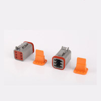 Conector Impermeable Gris de 6 Pines DT06-6S, Carcasa de Nailon, Contactos de Cobre Estañado, Adaptador IP67 para Automóvil, Camión, Motocicleta