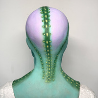 Masque intégral en silicone sanglant pour Halloween et Noël, modèles Zombie, Alien, Monstre, Ghoul, Clown, inspirés de films d'horreur, accessoires de déguisement