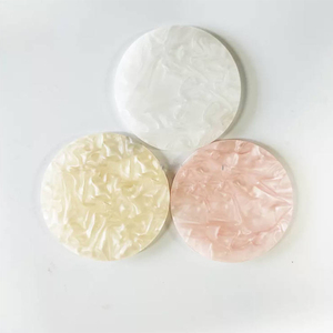 Sottobicchieri per bevande rotondi in acrilico personalizzati per feste di nozze all'ingrosso personalizzati Glitter Flash sottobicchieri in marmo artificiale Mat - Product Image 6