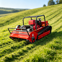 Broyeur à fléaux diesel, déchiqueteuse d'herbe, tondeuse à chenilles télécommandée, équipement de désherbage pour vergers