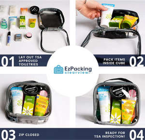 Neceser <span class=keywords><strong>de</strong></span> viaje aprobado por la TSA transparente, bolsa <span class=keywords><strong>de</strong></span> líquidos transparente <span class=keywords><strong>para</strong></span> aeropuerto, organizador <span class=keywords><strong>de</strong></span> plástico <span class=keywords><strong>de</strong></span> PVC <span class=keywords><strong>de</strong></span> vinilo transparente - Product Image 6