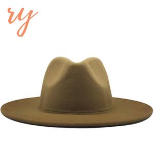 Mode femmes à la mode feutre dégradé couleur fedora <span class=keywords><strong>chapeau</strong></span> large bord <span class=keywords><strong>borsalino</strong></span> <span class=keywords><strong>trilby</strong></span> jazz chapeaux de mode pour hommes - Product Image 4