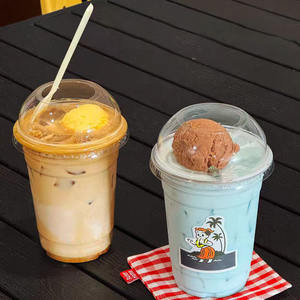 ฝาปิดขนาดใหญ่ 98 มม. สำหรับไอศกรีม วัสดุ PET ฝาเปิดด้านบน สำหรับ<span class=keywords><strong>ชา</strong></span>นมสไตล์ไทย ไอศกรีม สมูทตี้ ครีม ฝาขนาดใหญ่ทรงสูง - Product Image 3