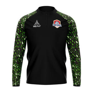 Digital Printing Black Slim Fit Long Sleeve Zipper Men's Sports <b>Football</b> Jacket - Product Image 2