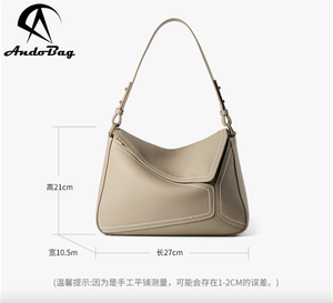 กระเป๋าหนังแท้ AndoBag รุ่นใหม่ แฟชั่นสำหรับผู้หญิง กระเป๋าสะพายข้างแบบมีช่องใส่ของใต้แขน ดีไซน์แบบหมอนอิงอเนกประสงค์ กระเป๋าสำหรับเดินทาง รุ่น 2667 - Product Image 3