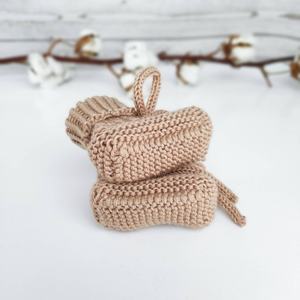 Chaussons bébé tricotés sur mesure, chaussons en tricot épais, chauds pour l'hiver, premiers pas, chaussures au crochet, faits à la main, unisexes, chaussettes pour bébés - Product Image 4