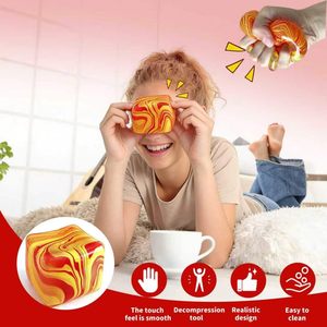 Cube sensoriel anti-stress à montée lente en maltose, jouet sensoriel non collant pour enfants et adultes - Product Image 4