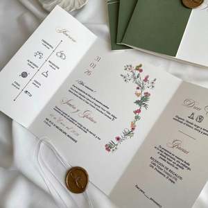 Invitation de mariage personnalisée de style classique, impression personnalisée pour une cérémonie de mariage romantique - Product Image 6