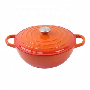 Olla de <span class=keywords><strong>Hierro</strong></span> <span class=keywords><strong>Fundido</strong></span> Premium Health de 26 cm, Antiadherente, Esmaltada, con Doble Asa, Olla de <span class=keywords><strong>Hierro</strong></span> <span class=keywords><strong>Fundido</strong></span> Comercial - Product Image 2