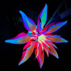 Lớn <span class=keywords><strong>Inflatable</strong></span> Sao Hoa tác phẩm điêu khắc colour thay đổi đèn Led <span class=keywords><strong>Inflatable</strong></span> nghệ thuật trang trí cho các sự kiện sân khấu - Product Image 2