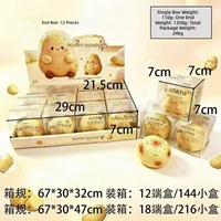 Balle Squishy Fait Main Kawaii en Forme de Pomme de Terre avec Blocs à l'Intérieur, Jouet à Presser Sonore aux Couleurs de Fruits pour Enfants et Adultes