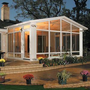 بيت زجاجي مائل حديث من الألومنيوم محمول للفلل زجاج قابل للسحب في الهواء الطلق مع سقف مقسى - Product Image 4