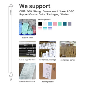 Biểu Tượng Tùy Chỉnh Hoạt Động Stylus Pen Đối Với Apple iPad 2018-2024 Pom Tip Lòng Bàn Tay Từ chối Nghiêng Từ Độ Nhạy Loại C Phí Cổng Kim Loại - Product Image 5