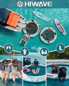 Quality Inflatable Blue Water <b>Hammock</b> Custom Platform for Fun HW10 Pvc Air Mats Floating Double Layer Yacht Pool Float Ocean - Product Image 6