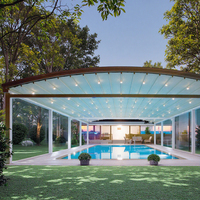 Accessoires de vente en gros d'usine personnalisés Pergola télescopique électrique étanche en aluminium auvent extérieur pavillon de jardin