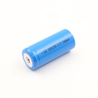 Batterie Li-ion rechargeable 22500 3.7v 2400mah bouton haut de gamme batterie au lithium-ion pour lumière LED