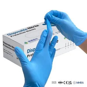 GMC 100% NBR 9 Inch Disposable Nitrile Gloves Strong Puncture Resistance Cleaning Protective Use