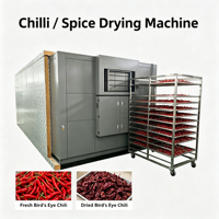 Energiezuinige roestvrijstalen tray-type peper/chili-dehydrator commerciële warmtepomp circulatie chili-droogoven