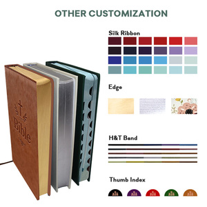 <span class=keywords><strong>Biblia</strong></span> con Diseño Personalizado, Tapa Dura, Cubierta de Cuero Genuino, Impresión de Libros Bíblicos, Impresión de Logotipo en Relieve, <span class=keywords><strong>Biblia</strong></span> Sagrada - Product Image 4