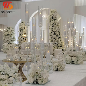 SMOOTH Wedding Banquet Hall Table Centerpiece <b>Light</b> Acrylic Candelabra Candle Holders for Party Use - Product Image 1