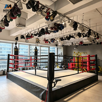 Ring de boxe robuste de 20 pieds avec structure renforcée et sol rembourré en PVC pour les sports de combat