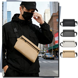 Sac messager tendance pour homme, sac bandoulière <span class=keywords><strong>d</strong></span>écontracté, sac carré pour téléphone portable pour homme avec fermeture éclair et tissu Oxford imperméable et durable - Product Image 1