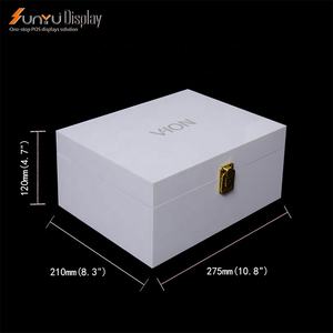 Bijoux en acrylique blanc personnalisé boîte-cadeau Logo imprimé plexiglas matériel de taille entière affichage de magasin stockage au détail-direct d'usine - Product Image 6