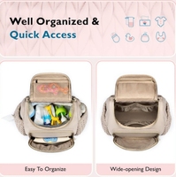 Sac à dos multifonctionnel pour maman et bébé Sac pour maman en Oxford avec poussette suspendue