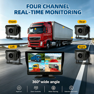 Caméra embarquée AI pour camions avec vision nocturne haute définition, étanche, 4 caméras, panoramique à 360 degrés, caméra de recul BSD - Product Image 6