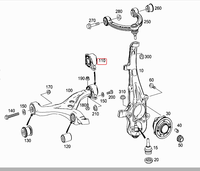 Bague de bras de suspension inférieur avant droit en alliage d'aluminium de haute qualité pour W166 W292 OE