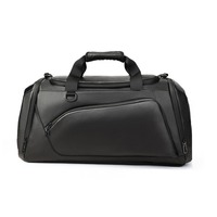Grand sac à dos de sport et de voyage pour hommes Sac de basket-ball/football isolé à la mode avec compartiments secs/humides Noir
