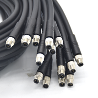 Connecteur M5 3 broches câble de soudage industriel faisceau de câblage en PVC prise électrique mâle Aviation connecteur étanche