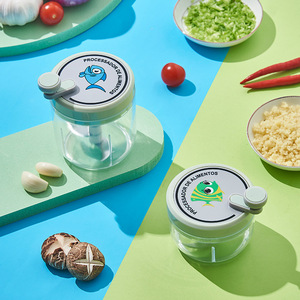 Máy xay tỏi mini hoạt hình bằng nhựa, máy xay thịt, máy thái hành, gừng để làm bột nhão - Product Image 2